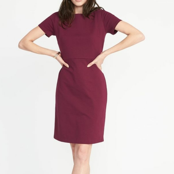 Old Navy Burgundy Sheath Dress 